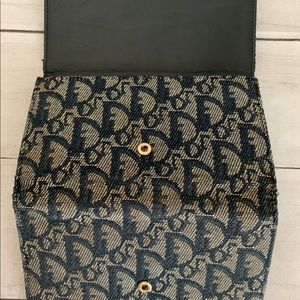 CHRISTIAN DIOR Navy Trotter Tri-Fold Wallet - Image 3