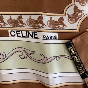 CELINE PARIS Twill Horse Cartridge Silk Scarf - Image 3