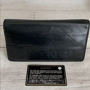 CHANEL Quilted Embossed Logo Wallet - Image 2