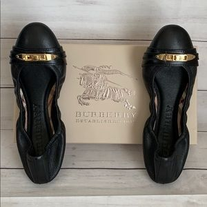 BURBERRY Ballet Flat Leather Women Shoe