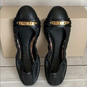 BURBERRY Ballet Flat Leather Women Shoe - Image 5