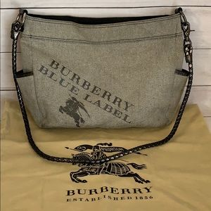 BURBERRY Black Label Shimmery Gray Sling
