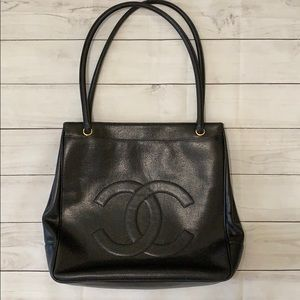 CHANEL CC Vintage Caviar Timeless Tote - Image 2