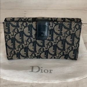 CHRISTIAN DIOR Navy Trotter Tri-Fold Wallet - Image 2