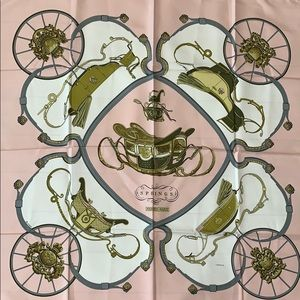 HERMÈS Springs Silk Scarf By Philippe Ledoux