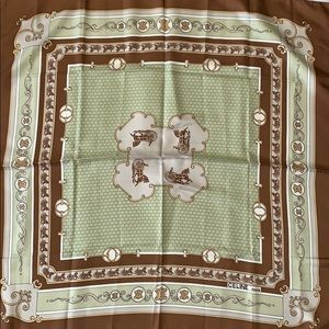 CELINE PARIS Twill Horse Cartridge Silk Scarf - Image 2