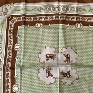 CELINE PARIS Twill Horse Cartridge Silk Scarf - Image 5