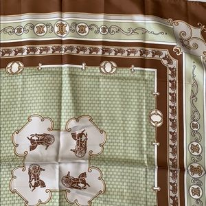 CELINE PARIS Twill Horse Cartridge Silk Scarf - Image 6