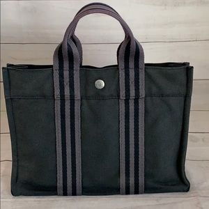 HERMÈS Toile Hermès Fourre-Tout PM