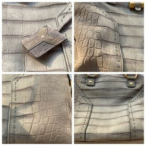 YVES SAINT LAURENT Crocodile Embossed Muse Bag - Image 8