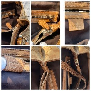 GUCCI Large GG Canvas Bamboo Bar Bag - Image 3