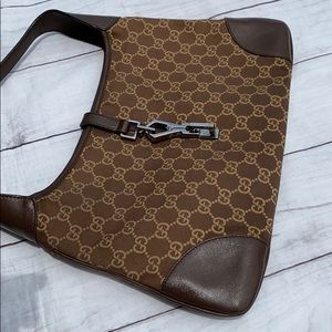 GUCCI GG Canvas Jackie Shoulder Bag - Image 3