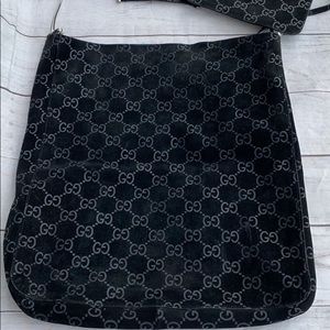 GUCCI GG Suede Bucket Leather Bag - Image 2