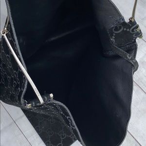 GUCCI GG Suede Bucket Leather Bag - Image 6