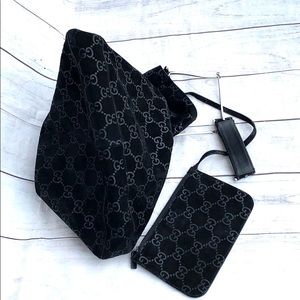 GUCCI GG Suede Bucket Leather Bag - Image 7
