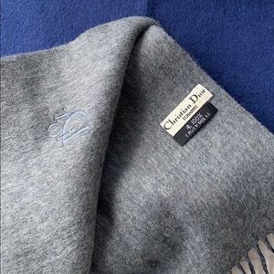 CHRISTIAN DIOR Wool Fringe Scarf - Image 5