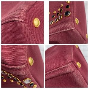 PRADA Studded Canapa 2 Way Bag - Image 11