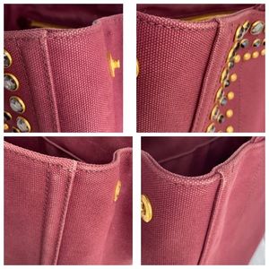 PRADA Studded Canapa 2 Way Bag - Image 13