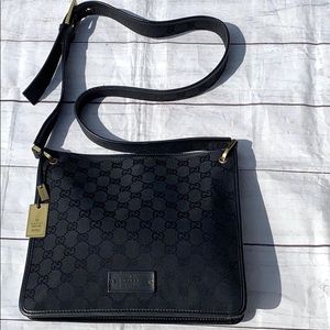 GUCCI Canvas Eclipse Crossbody Bag *FREE WALLET