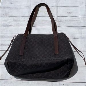 GUCCI Canvas Drawstring BIG Tote Bag