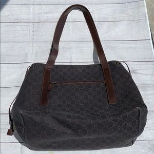 GUCCI Canvas Drawstring BIG Tote Bag - Image 3
