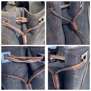 GUCCI Canvas Drawstring BIG Tote Bag - Image 13
