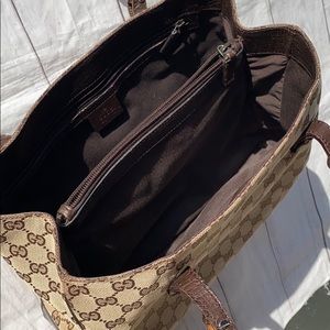 📍SOLD GUCCI GG Canvas Bamboo Tote - Image 8