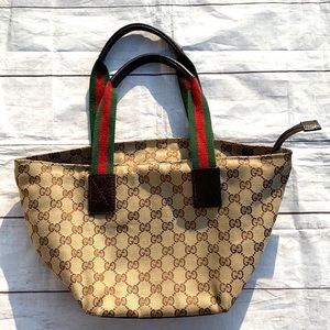 GUCCI Canvas Web Line Tote - Image 2