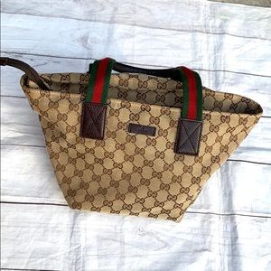 GUCCI Canvas Web Line Tote - Image 3