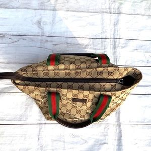 GUCCI Canvas Web Line Tote - Image 5