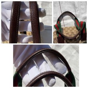 GUCCI Canvas Web Line Tote - Image 15