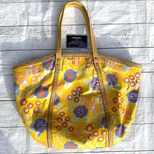 Chanel Canvas Floral Printed Tote
