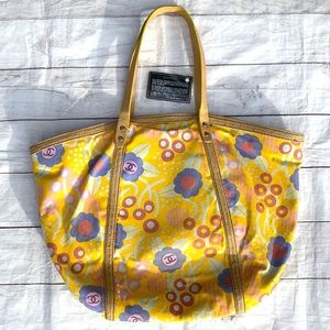 Chanel Canvas Floral Printed Tote - Image 2