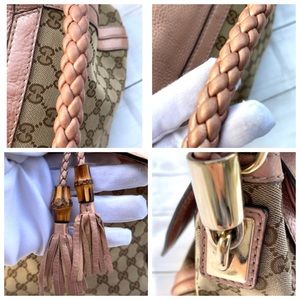 💥HOLD GUCCI Canvas Bella Flap Shoulder Bag - Image 15