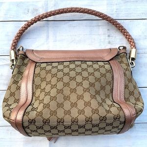 💥HOLD GUCCI Canvas Bella Flap Shoulder Bag - Image 2