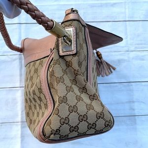 💥HOLD GUCCI Canvas Bella Flap Shoulder Bag - Image 7