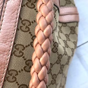 💥HOLD GUCCI Canvas Bella Flap Shoulder Bag - Image 13