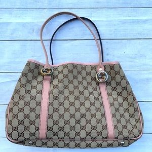 GUCCI GG Canvas Twins Shoulder Tote