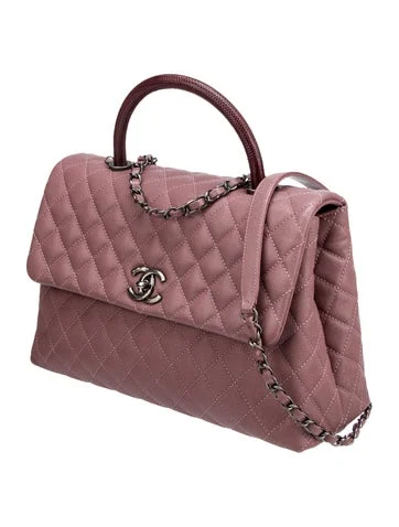 Chanel Lizard-Trimmed Medium Coco Handle Bag - view 2