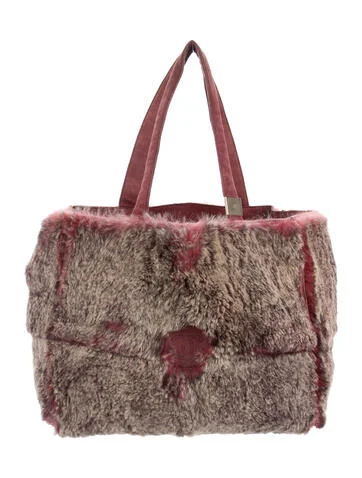 Chanel Suede-Trimmed Fur Tote
