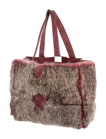 Chanel Suede-Trimmed Fur Tote - view 3
