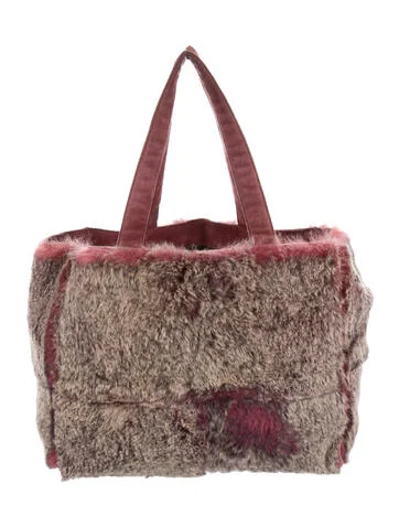 Chanel Suede-Trimmed Fur Tote - view 4