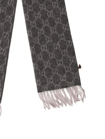 Gucci Cashmere GG Logo Scarf w/ Tags - view 2