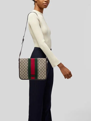 Gucci GG Plus Medium Web Messenger Bag - view 2