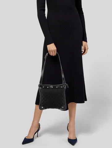 Gucci GG Canvas Nailhead Shoulder Bag - view 2