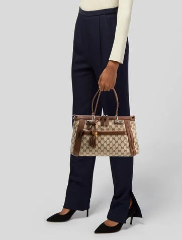 Gucci GG Canvas Small Bella Top Handle Bag - view 2