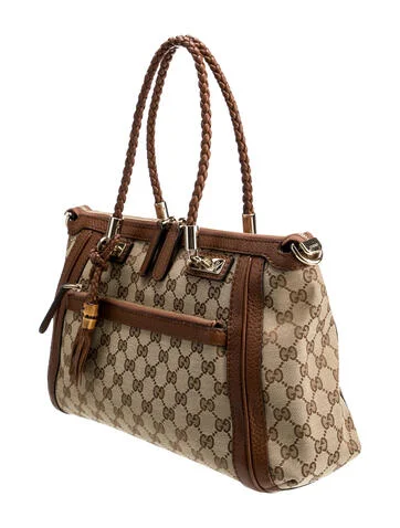 Gucci GG Canvas Small Bella Top Handle Bag - view 3