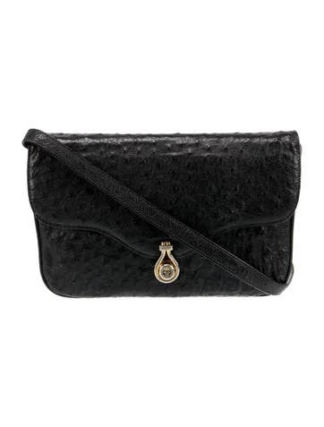 Gucci Small Ostrich Shoulder Bag