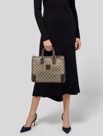 Gucci Vintage GG Plus Handle Bag - view 2