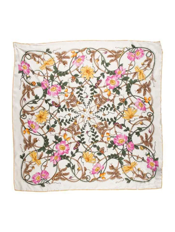 Gucci Silk Flora Print Scarf